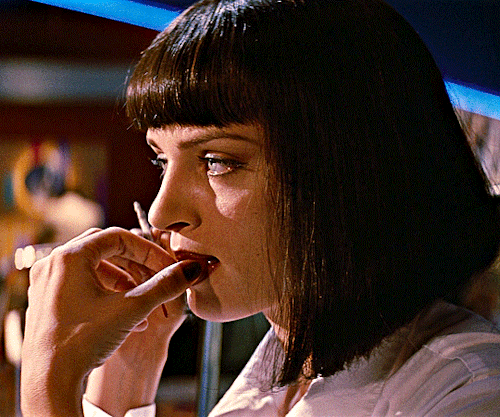 filmgifs:Uma Thurman as Mia WallacePULP FICTION (1994) dir. Quentin Tarantino