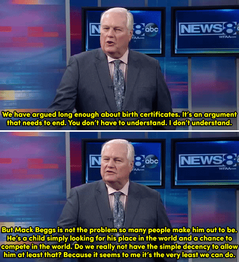 sodomymcscurvylegs:  micdotcom: Sportscaster Dale Hansen defends student wrestler Mack Beggs and takes a stand against transphobia This is so interesting, because he still admits to his ignorance on the subject, but also knows that he has enough common