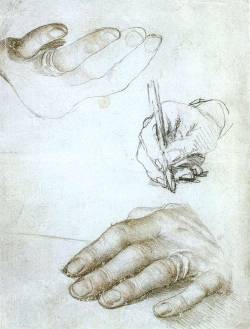 buonfresco: Hans Holbein the Younger Studies of the Hands of Erasmus of Rotterdam c. 1523 15.3 x 20.6 cm 