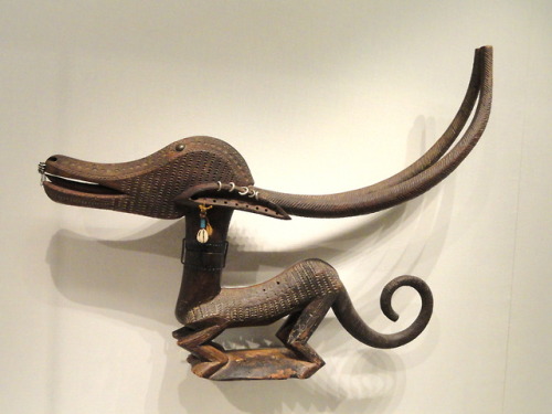 Antelope headdress (n’gonzon koun), made from wood, beads, and metal, of the Bambara (Bamana) people