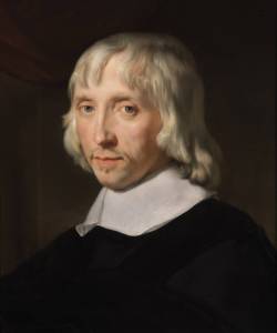 somanyhumanbeings:  Abraham Lambertsz Jacobsz van den Tempel, Portrait of a gentleman, bust-length, in a black tunic with a white collar