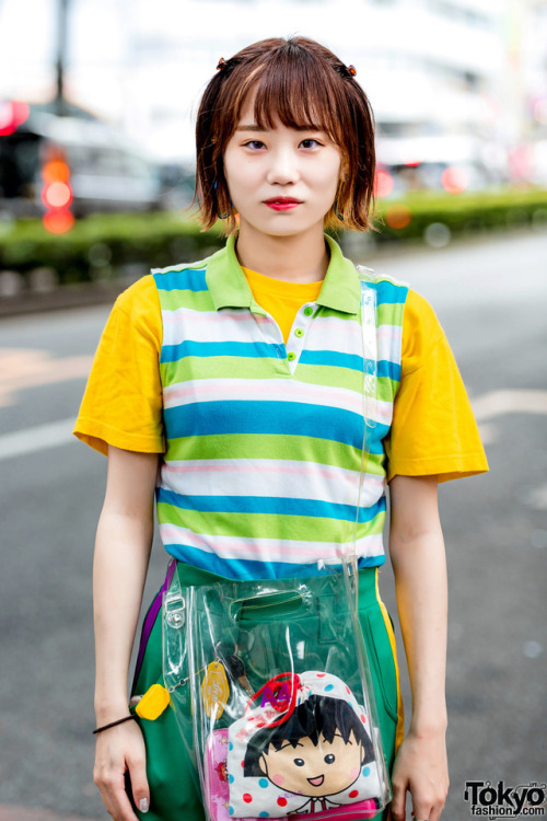 Japanese students 18-year-old Okusako and 17-year-old Saya on the street in Harajuku both wearing RR