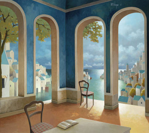 lilacsinthedooryard: Michiel Schrijver (NL, b 1957) Tale of the Sea. 20i6 acrylic on canvas source:h