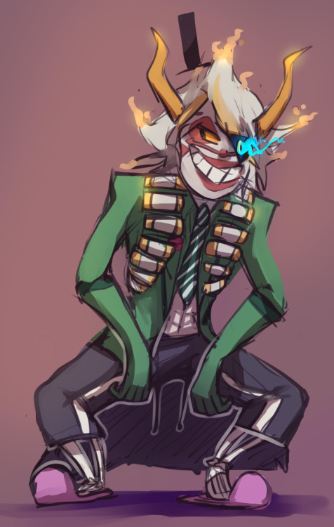 96galdeco: this is my satanic fusion of sans, the once-ler, human!bill cipher, human!clock from dhmi