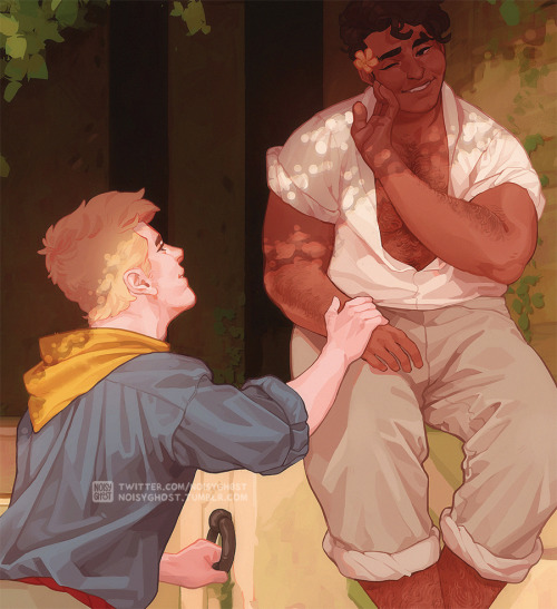  My final piece for Classics But Make it Gay: volume 2! A re-creation of “The Fisherman’s Wooi