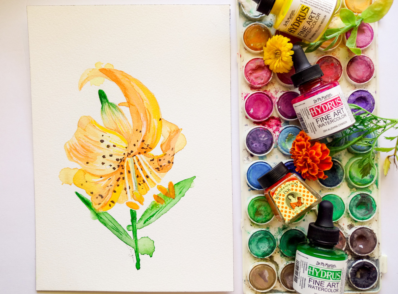 Watercolor Tiger Lily // Zaiguu - Tumblr Pics