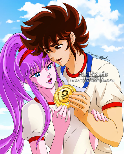 Seisao Olympic medal||Celshade commissionCommission for Celine. The prompt was having Seiya showing 