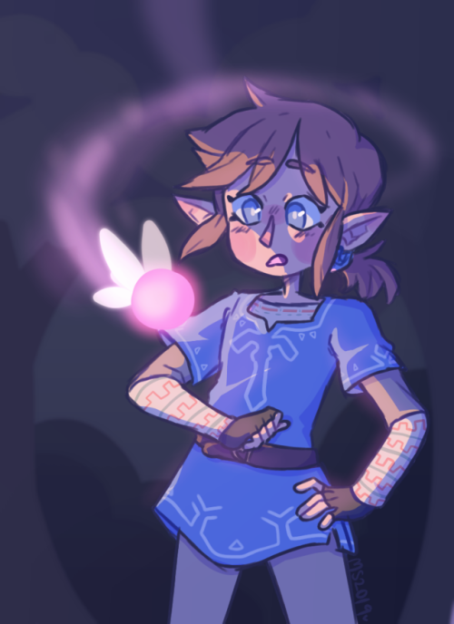 i was thinking about how link had forgotten everything and how seeing a fairy for the first time mus