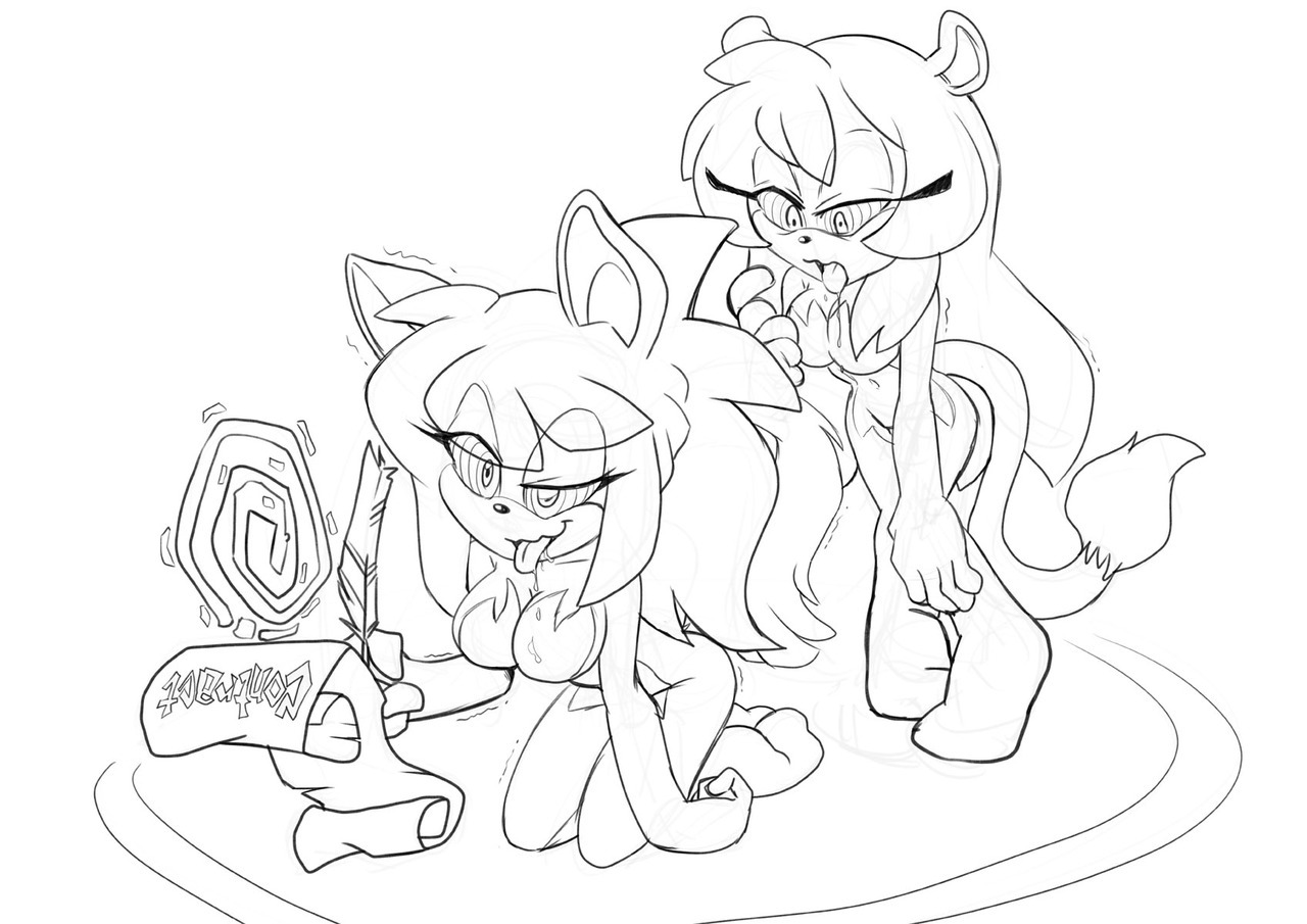 ContractSketch Stream Commission for AlboEbure of 2 of his OCs signing into a Brainwashing