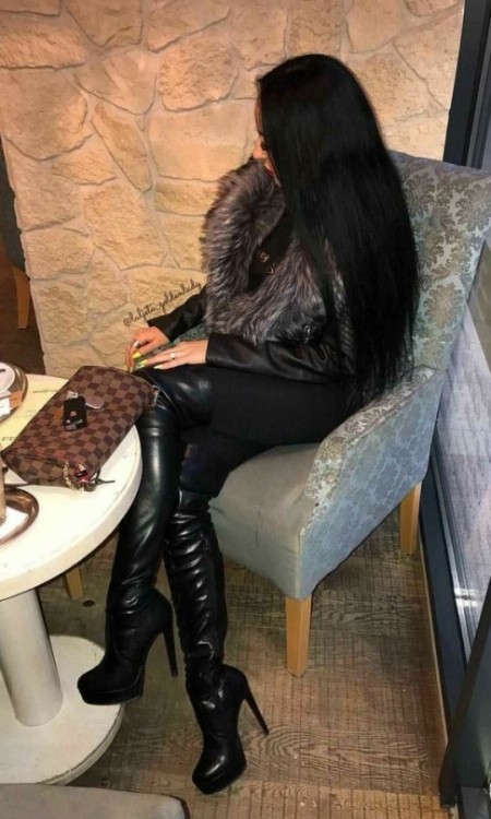 theultimatetaboo: theultimatetaboo: boots and leather princess Want to see more? For membership only