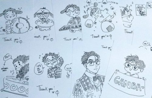 tosquinha: tosquinha:Yuuri TY doodles for June’s Patreon packs ♥[Vitya thread]Trying watercolo