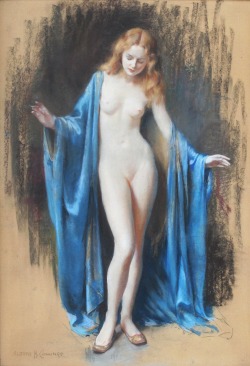 Arinewman7:Woman With Blue Robeby  Albert Henry Collings   
