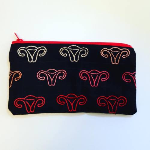 I don&rsquo;t know about you, but I really love this one. #pencilbag #uterus #uterusart #pink #i