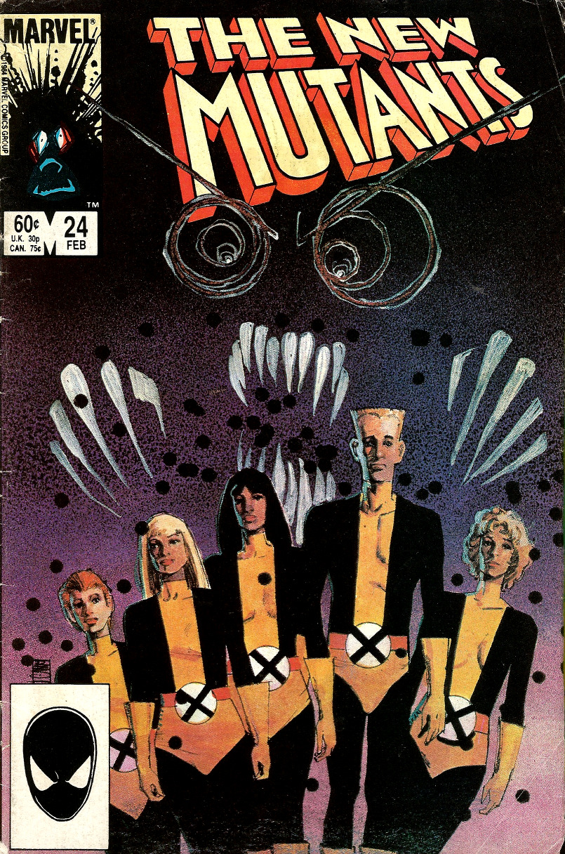 The New Mutants No. 24, Cover Art by Bill Sienkiewicz (Marvel Comics, 1985). From