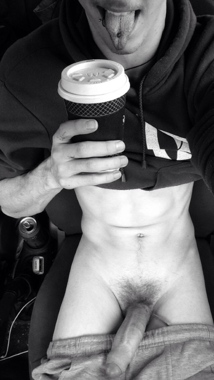 dirtygaymedia:  Cock and coffee, good way to start your mornings….just needs cum.