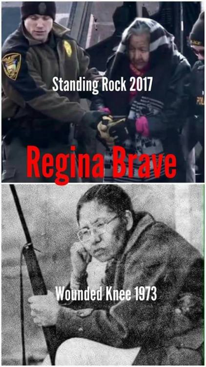 thesociologicalcinema: Regina Brave (b. 1941) - Wounded Knee (1973)/Standing Rock (2017)Regina Brave