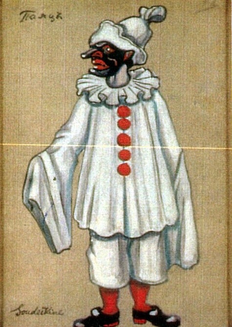 talesfromweirdland:Designs for the 1925 production of the Stravinsky ballet, Petrushka.Drop curtain 