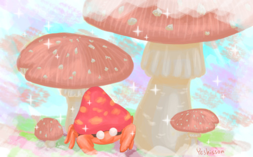 yeshissonartworks: Day 20 - A bug pokémon Parasect and mushrooms, just things I adore.