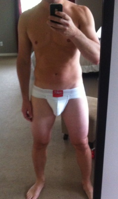 hornystraightcanadianguy:  In a jockstrap - as requested