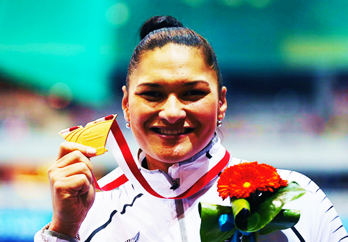 Valerie Adams, 2014 Indoor World Shot Put Champion.