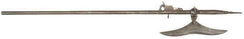 A combination polearm and percussion musket originating from India, 19th century.