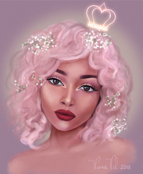 veenavalart: Yay not a re-upload. But here is art I did of @nyanelebajoa. I love her features so muc