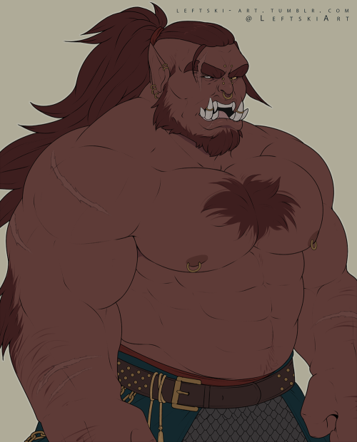 leftski-art:half ogre, half orc, all musclestill needs a name, though