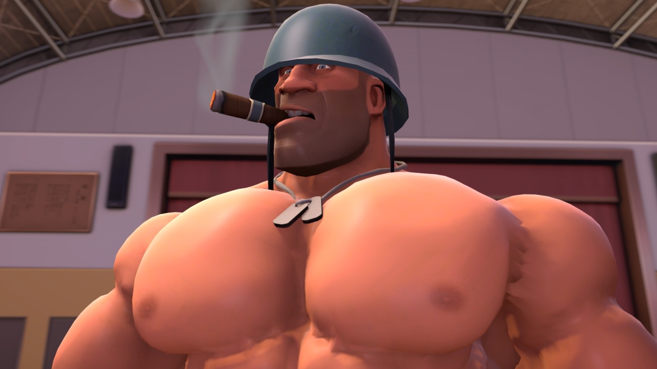 machosoldier:  NAKED IN THE GYMNASIUM. I ALWAYS WANTED TO DO IT.