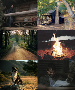 downfallcas:  deancas cabin au:         