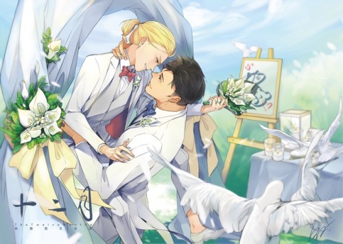 bunbumpbumpus:  Illustration for fanbook <十二月>(the twelve months)  I got the month June and the theme wedding so here comes the picture. Hope I can see this come true one day. 