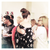 outrageousavril:    Backstage at Abbey Dawn Fashion Show - NYFW 2012   