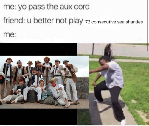 swordlesbianism: swordlesbianism:   swordlesbianism:  I would like to announce that from now on my blog is going to exclusively post really niche memes aimed at pirates   This blog is NSFL (not safe for landlubbers)    Part 2  