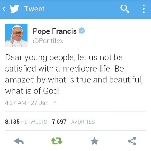 Can he be Pope forever please.