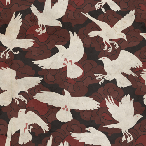 Hey I made a three-legged crow (Yatagarasu) pattern for future merch, hope you like it! Feel free to