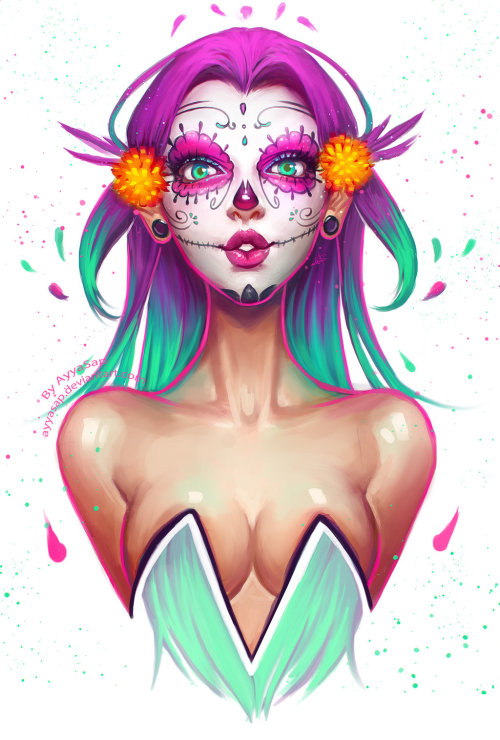 garrafazerg:  Sugar Skull by AyyaSap  