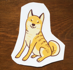 lioninthetrees:  Brand new stickers are now available in my Etsy shop! Only ū.50 per piece. &lt;3 Shiba Inu Sticker Fierce Wolf Head Sticker Patreon | Twitter | Facebook | Instagram    zadieeeeeee (&amp;pongo)