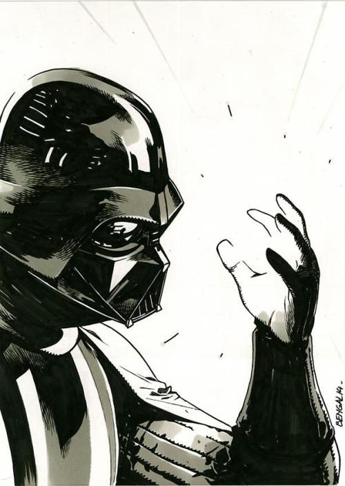 bear1na:  Star Wars - Darth Vader, Yoda, Togruta, and Slave Leia by Bengal *