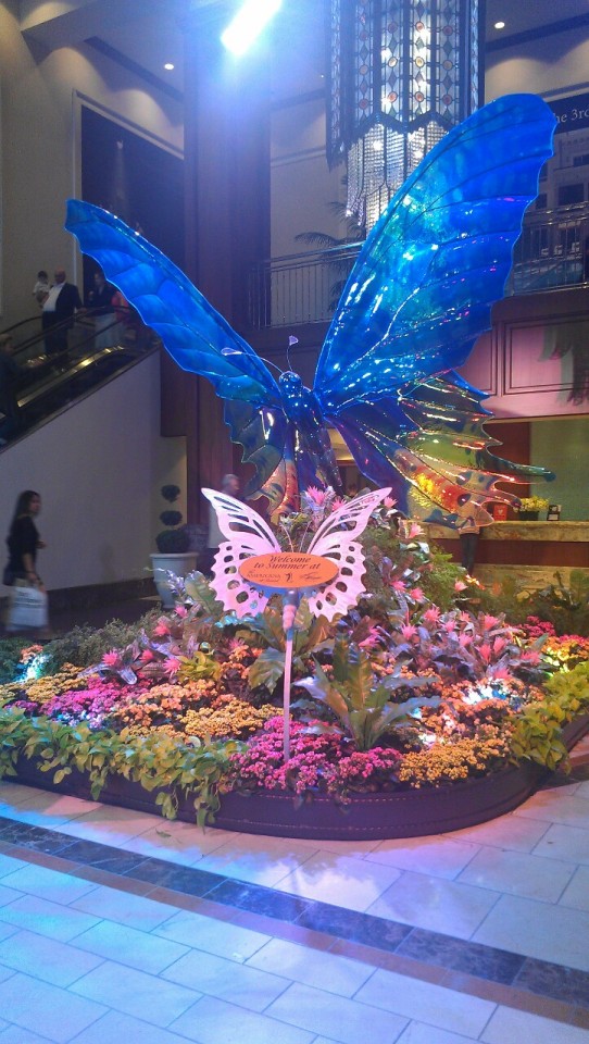 Second Visit To Glendale:-Glass Butterfly In Lobby Of The Americana-Cocktail And Udon At Katsuya-Dessert