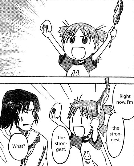 relatablepicturesofyotsuba:reblog if you believe she is the strongest