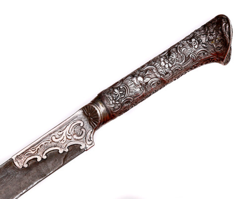 peashooter85: Silver mounted Turkish yatagan, 19th century. from Helios Auctions