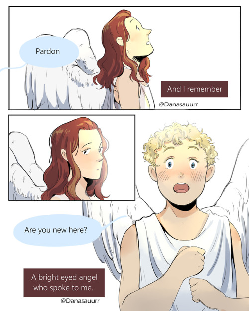 A little good omens comic that goes way back! it took me a long time to finish but i did it! There’s