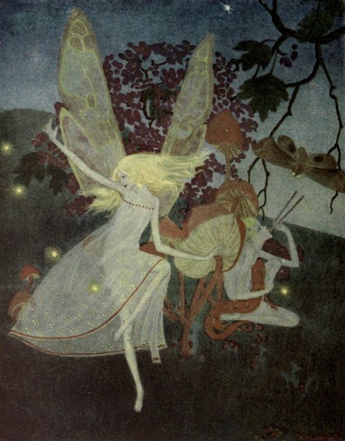 Frontispiece from Walter De La Mare’s Down-Adown-Derry: A Book of Fairy Poems by Dorothy P. La