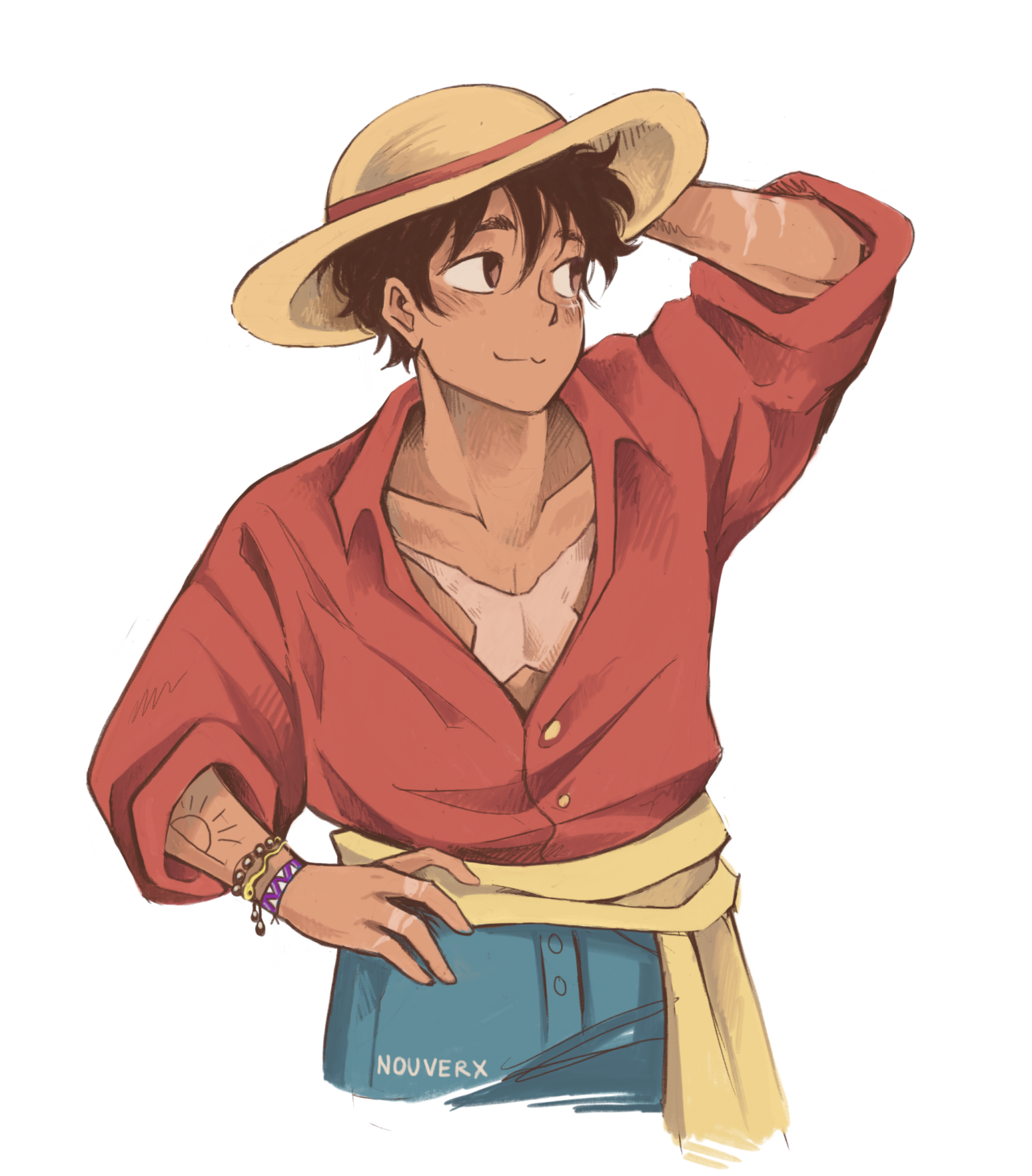 One Piece - Luffy redraw by Loox-Ld on DeviantArt