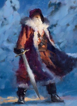 fantasyliteratureart: Merry Christmas.  He knows if you’ve been good. If not, no presents are the least of your concern.