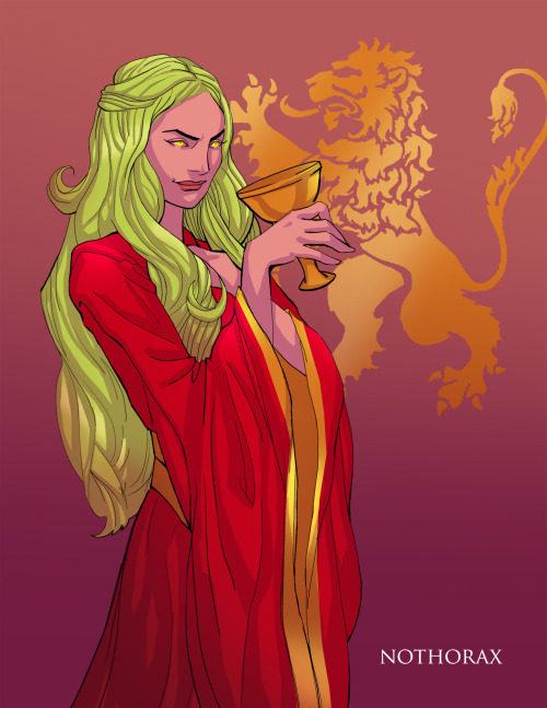 nothorax: Oh Queen Bitch-face, how I adore you &lt;3&lt;3 Random Old Cersei fanart I dug up.