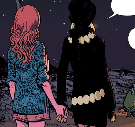 neopuff:  Teen Titans: Earth One - Vol 2 // Starfire & Raven Holding Hands 