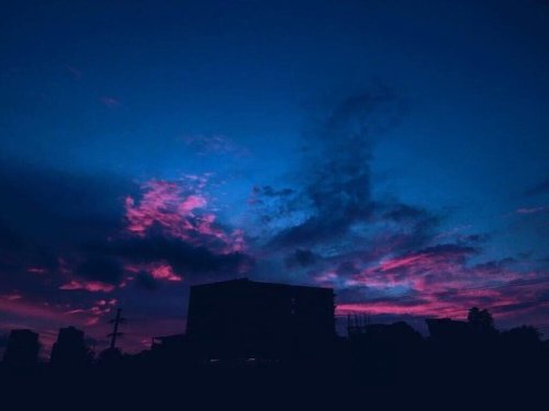 purple clouds