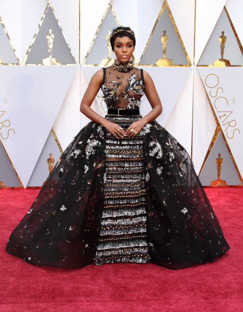 Janelle Monae at the Oscars, 2017 in Elie Saab