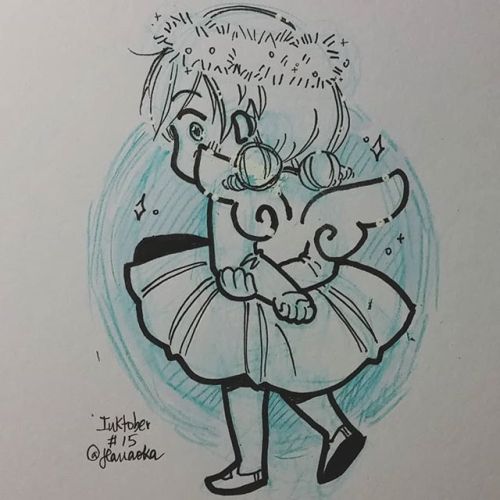 Elenita, que de carácter se parece más a su tito David que a su madre. #inktober2018 #joseyelencarga