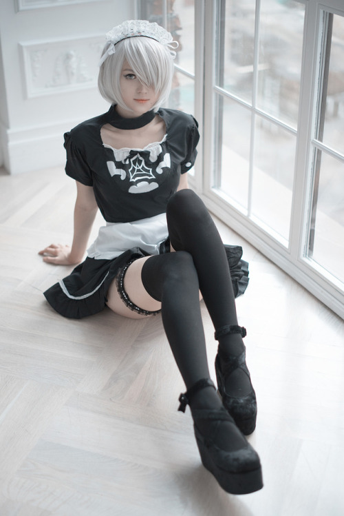 Maid 2b cosplay by pollypwnz